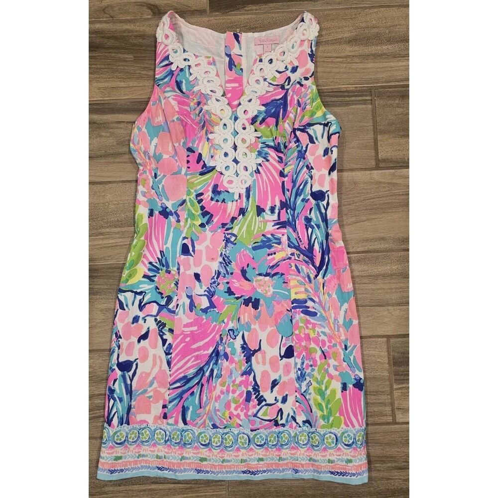 Lilly Pulitzer Gumbo Limbo Gabby ShiftDress Size 2 Floral/Tropical